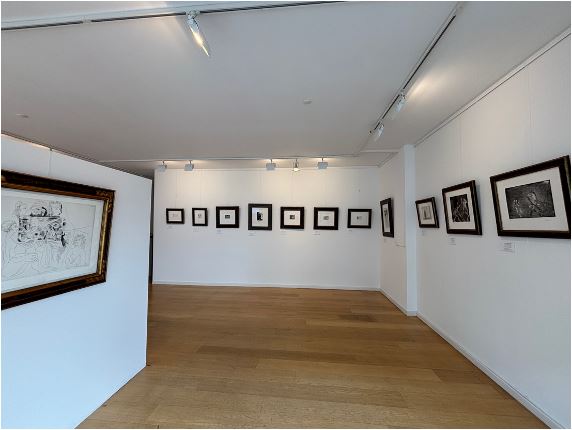 Installation view: Pablo Picasso – A Selection of Rare Etchings, May 17 – July 12, 2025. Curated selection of rare etchings from Picasso’s 347 and 156 series. All works were printed before the official edition as Bon à tirer and H.C. Photo Credits: Galerie Thalberg