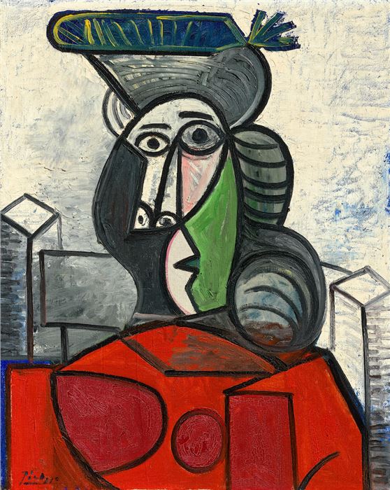 Pablo Picasso, Buste de femme, March 1944. Oil on canvas. Photo: Christie’s