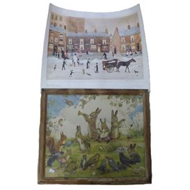 SUPERBE PEINTURE AQUARELLE Scene De Rue En Provence Vers 1930 (7) EUR