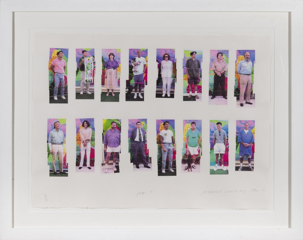 A group of people are shown in a white frame.