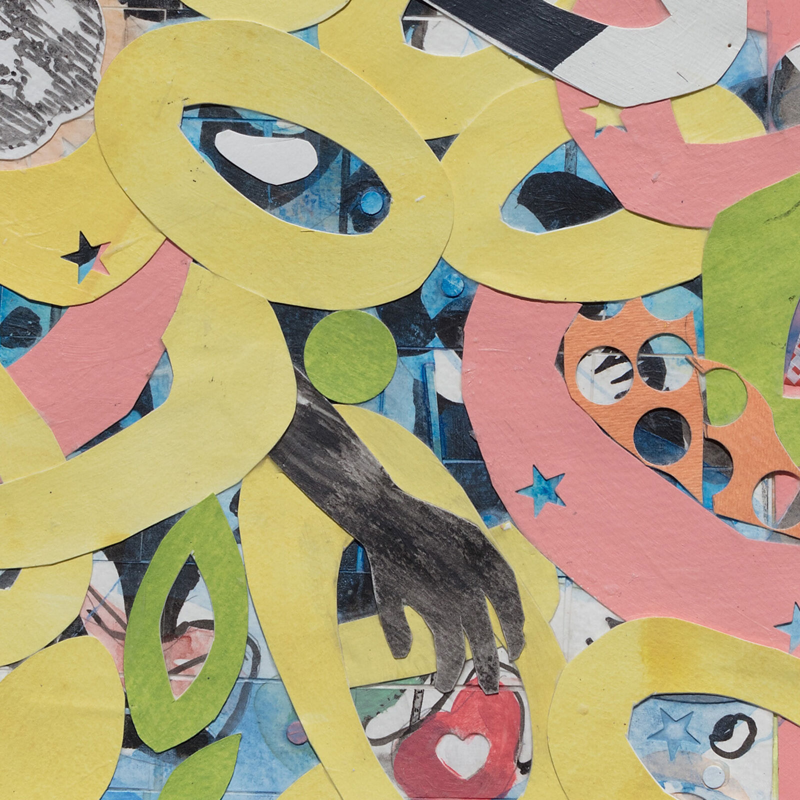 Artwork by Francks Francois Décéus, Spring Break Sunday #2, Made of Acrylic and Collage on Paper 