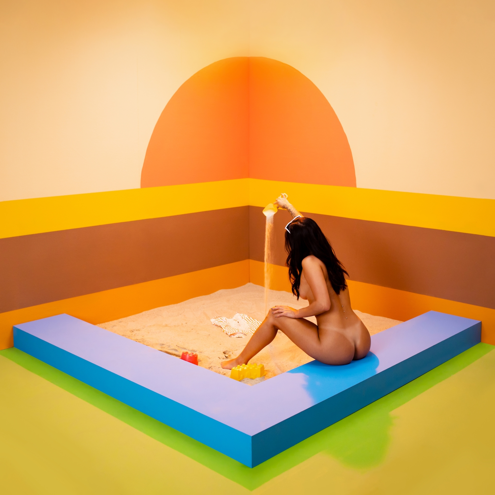 Sunset Over A Sandbox by Jada +  David Parrish, 2021