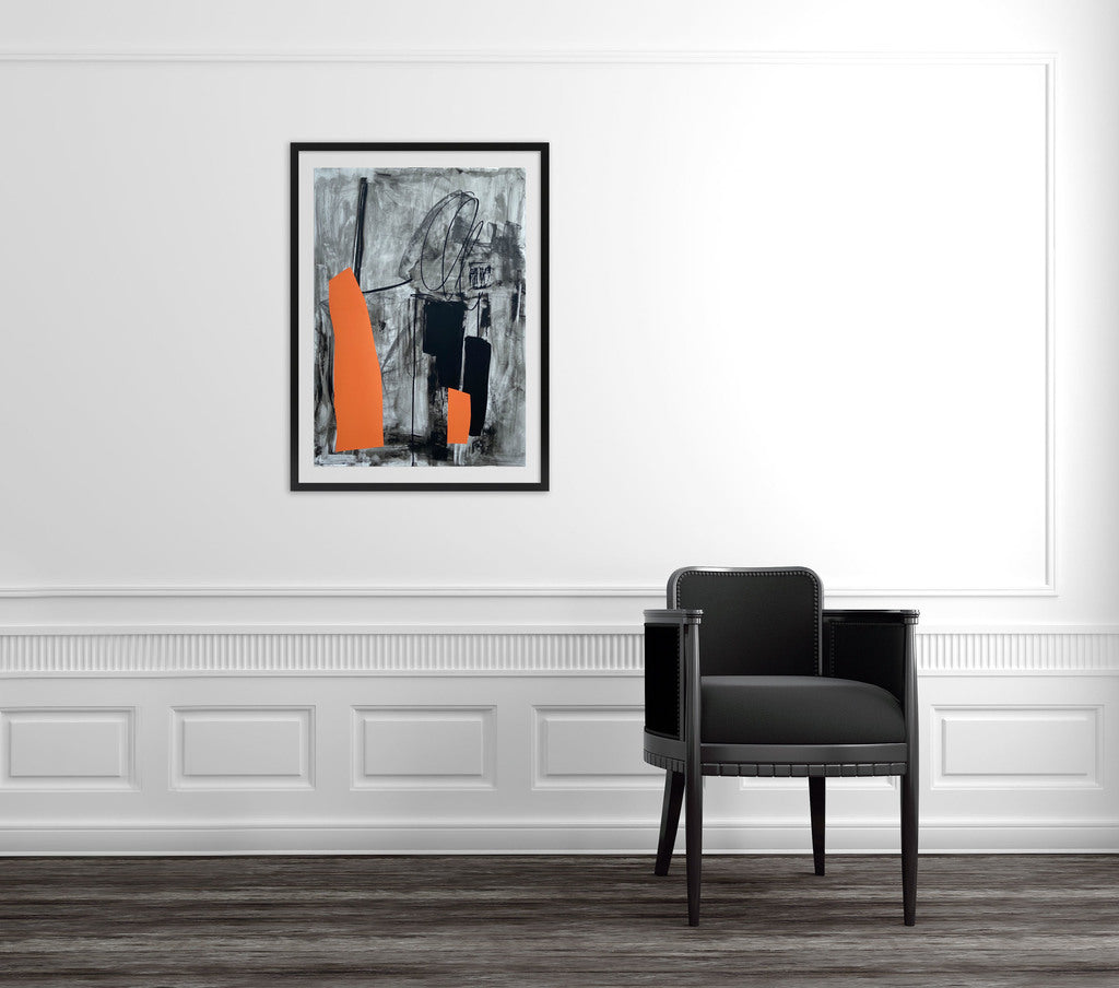 Artwork by Adrienn Krahl, Balance, Made of Ink, oil pastel and charcoal on paper 