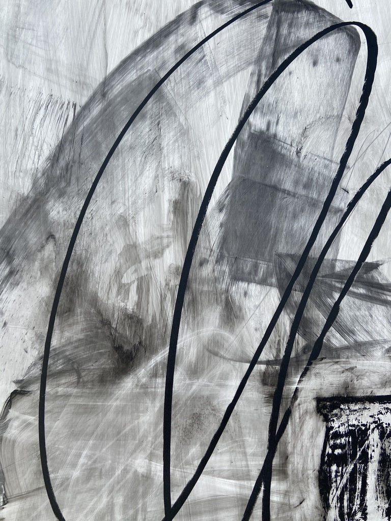 Artwork by Adrienn Krahl, Balance, Made of Ink, oil pastel and charcoal on paper 