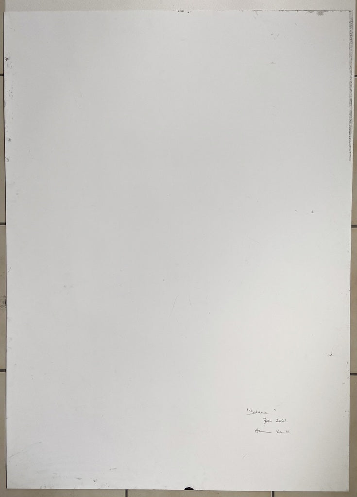 Artwork by Adrienn Krahl, Balance, Made of Ink, oil pastel and charcoal on paper 