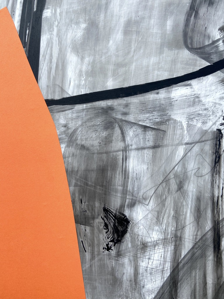 Artwork by Adrienn Krahl, Balance, Made of Ink, oil pastel and charcoal on paper 