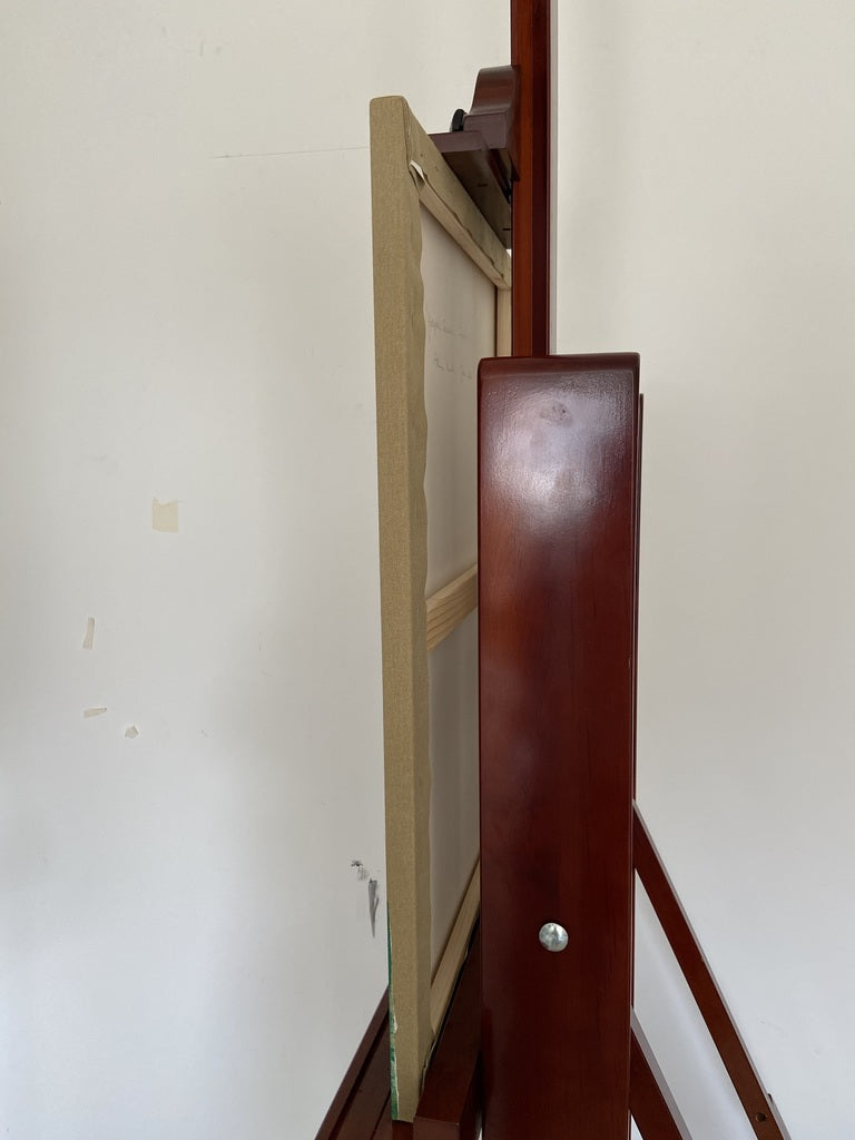 Artwork by Adrienn Krahl, Graphic romantic– Part 1, Made of Acrylic, charcoal and pastel on raw canvas 