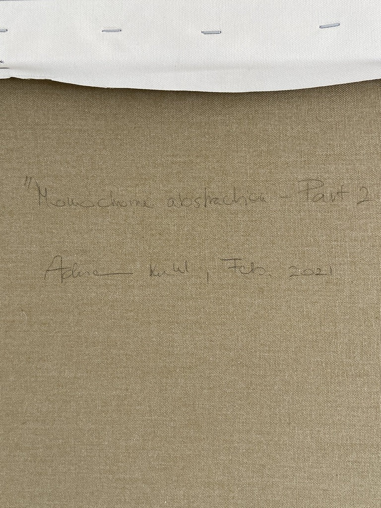 Artwork by Adrienn Krahl, Monochrome abstraction Part 2, Made of Acrylic, charcoal and graphite on canvas 