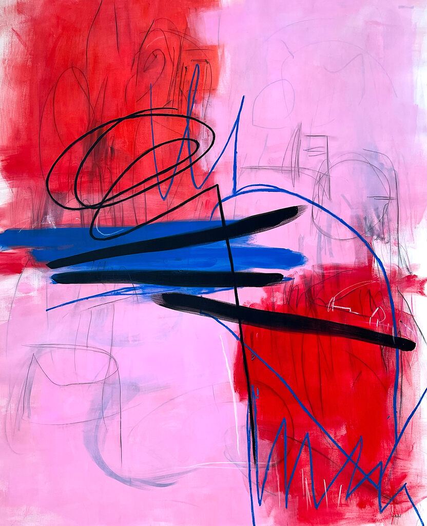 Artwork by Adrienn Krahl, New Soho, Made of Acrylic, charcoal and oil pastel on canvas 