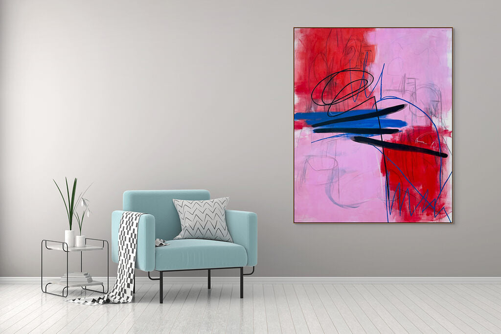 Artwork by Adrienn Krahl, New Soho, Made of Acrylic, charcoal and oil pastel on canvas 