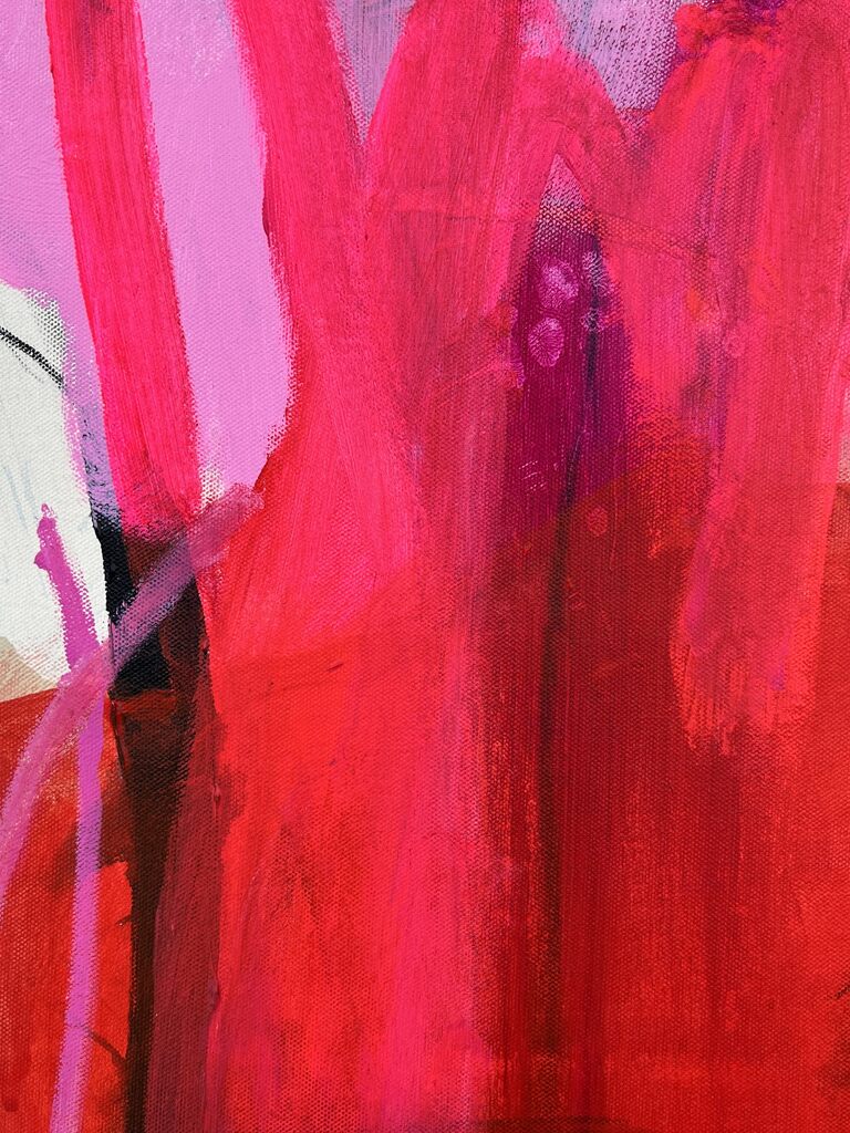 Artwork by Adrienn Krahl, Ocean view, Made of Acrylic, oil pastel and charcoal on canvas 