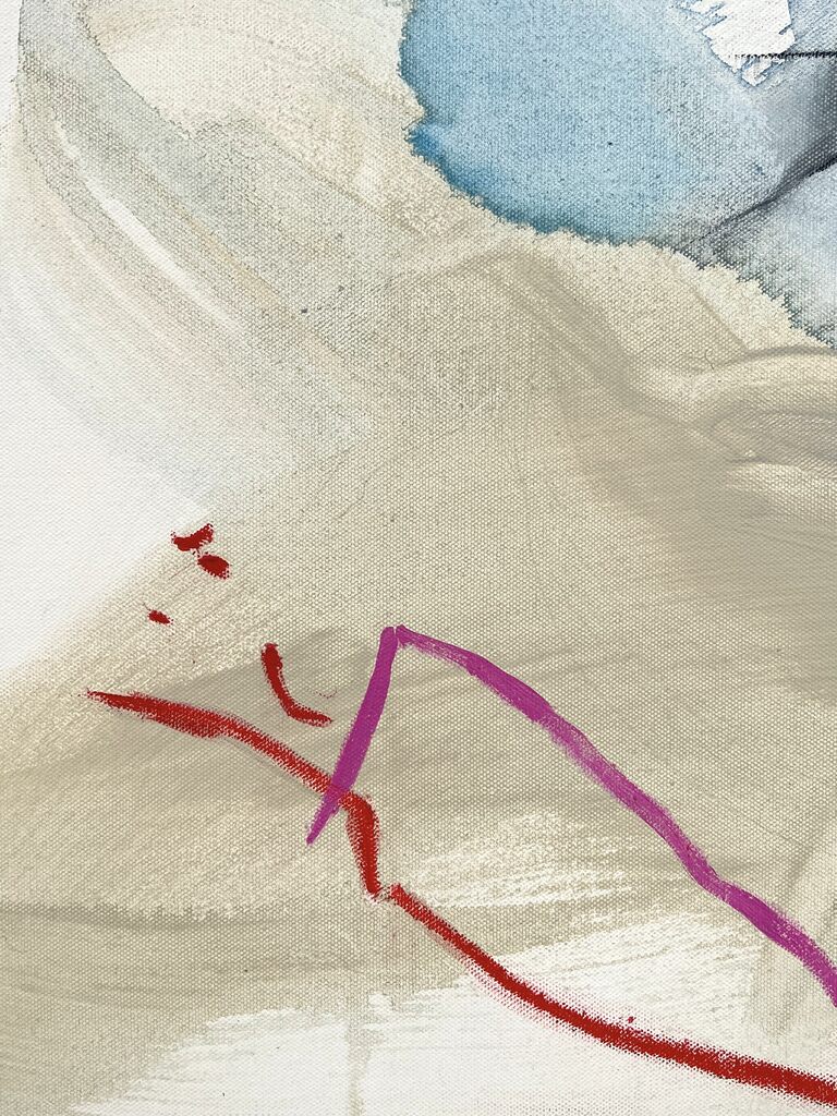 Artwork by Adrienn Krahl, Ocean view, Made of Acrylic, oil pastel and charcoal on canvas 