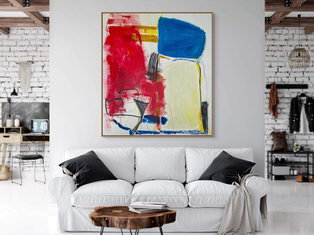 Artwork by Adrienn Krahl, Summer Sorbet, Made of Acrylic, oil pastel and graphite on canvas 