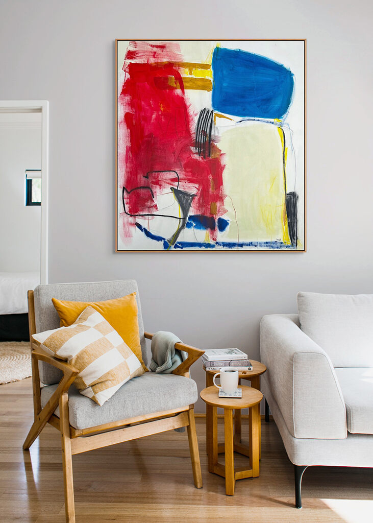 Artwork by Adrienn Krahl, Summer Sorbet, Made of Acrylic, oil pastel and graphite on canvas 