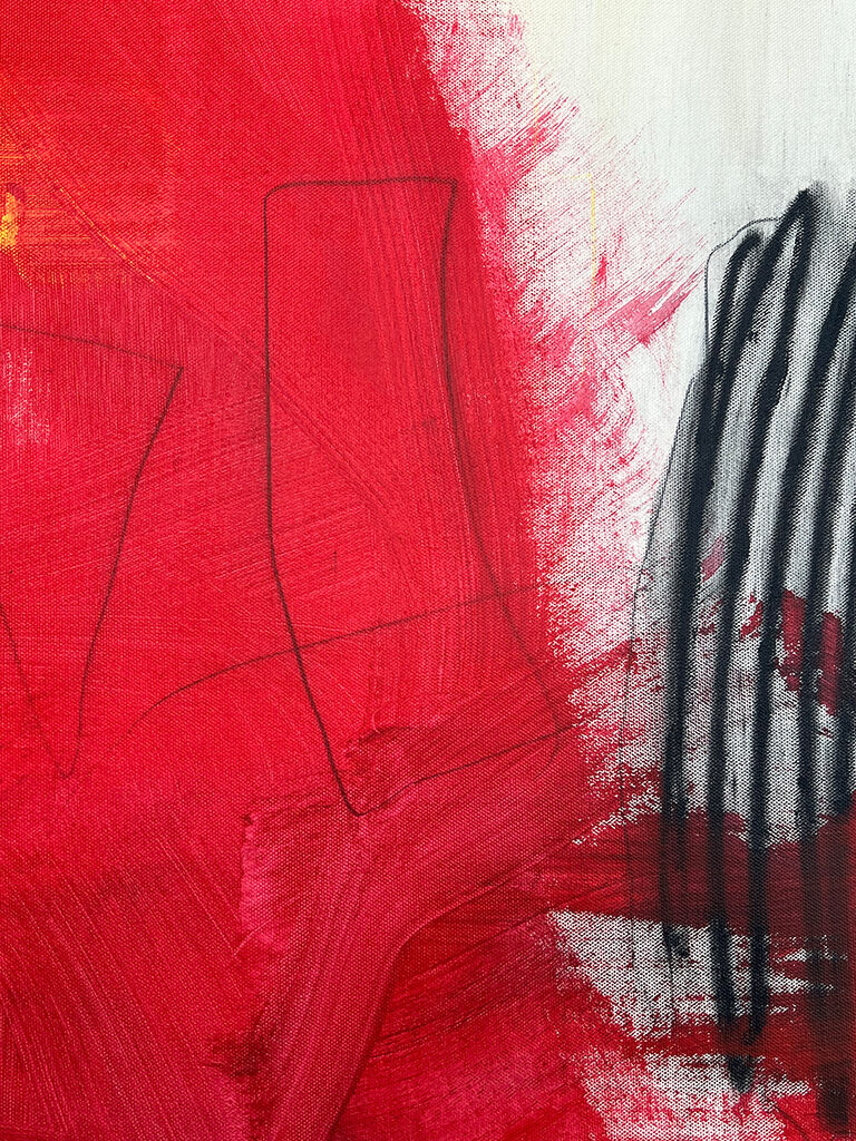 Artwork by Adrienn Krahl, Summer Sorbet, Made of Acrylic, oil pastel and graphite on canvas 