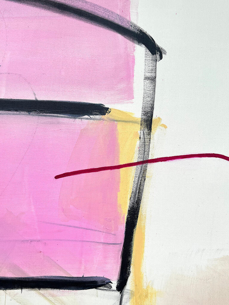 Artwork by Adrienn Krahl, Two Stories, Made of Acrylic, charcoal and graphite on canvas 