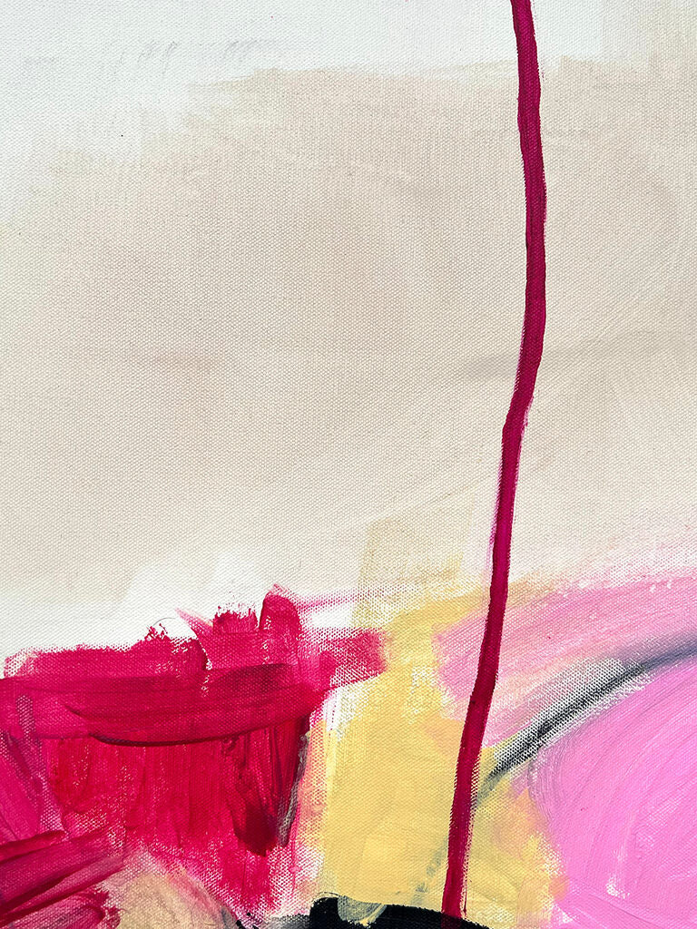 Artwork by Adrienn Krahl, Two Stories, Made of Acrylic, charcoal and graphite on canvas 