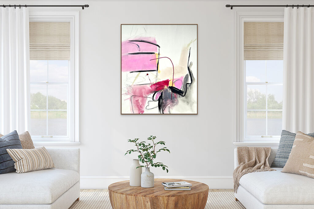 Artwork by Adrienn Krahl, Two Stories, Made of Acrylic, charcoal and graphite on canvas 