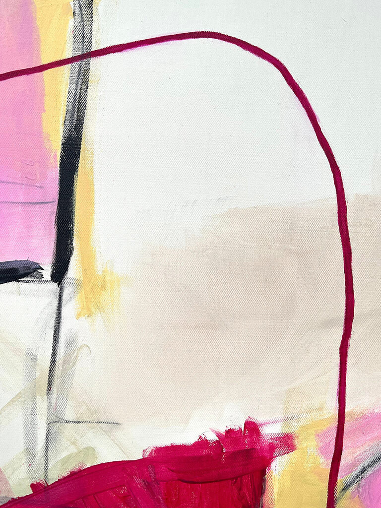 Artwork by Adrienn Krahl, Two Stories, Made of Acrylic, charcoal and graphite on canvas 