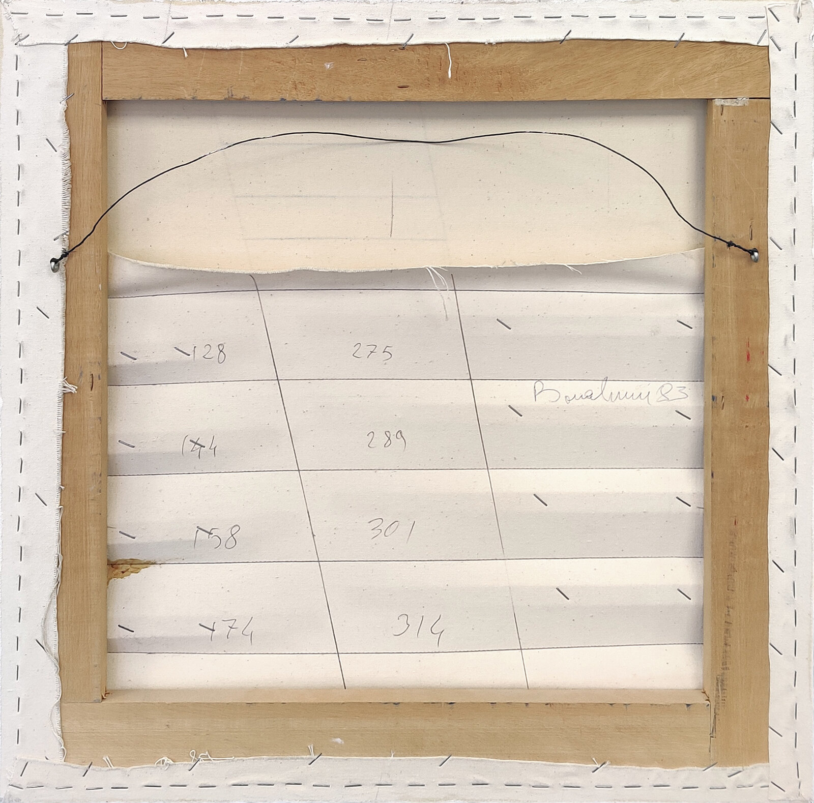 Artwork by Agostino Bonalumi, Bianco, Made of Vinyl Tempera On Shaped Canvas 