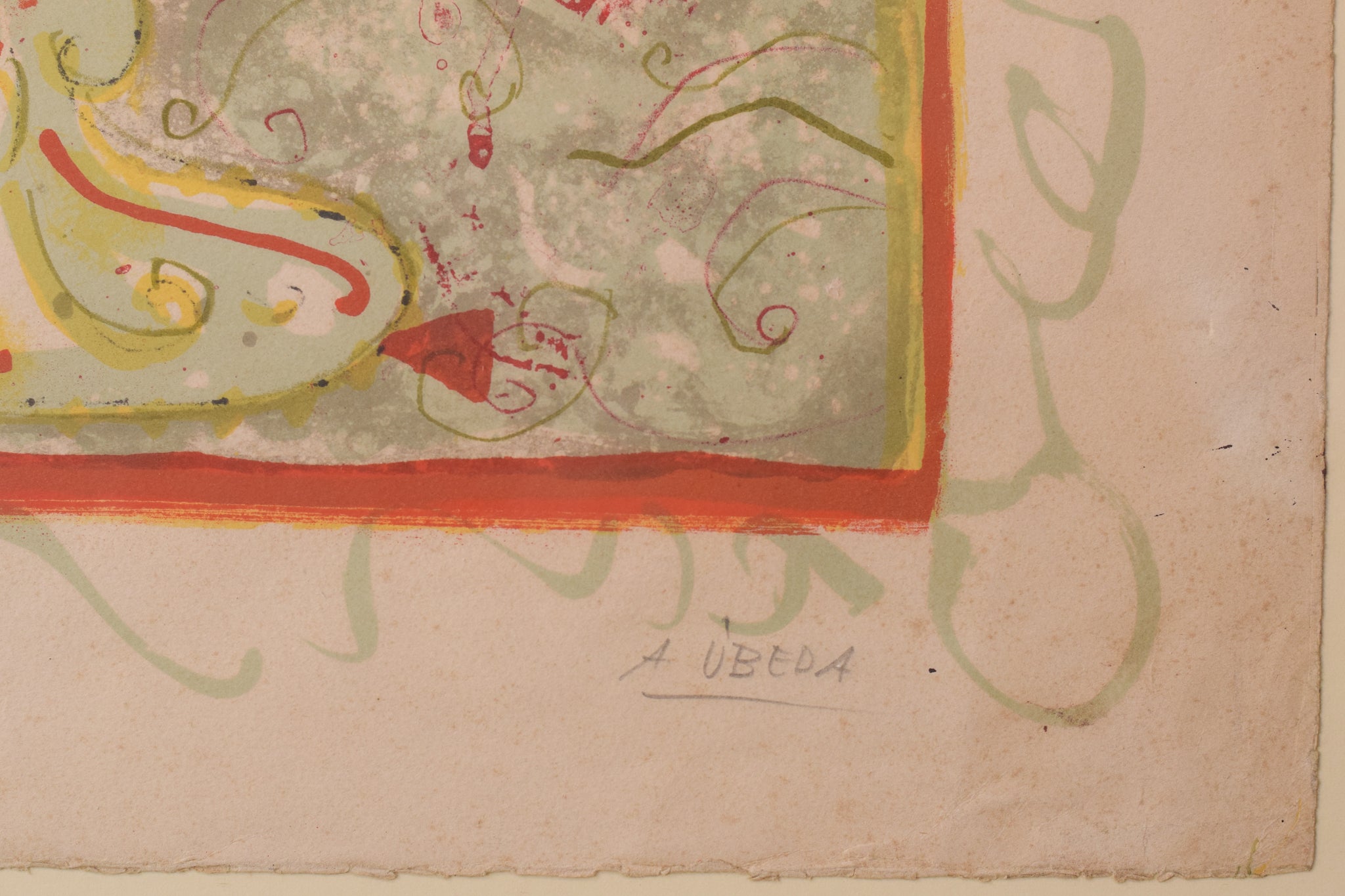 Artwork by Agustín Ubeda, Lady with Fruit, Made of Silk-screen 