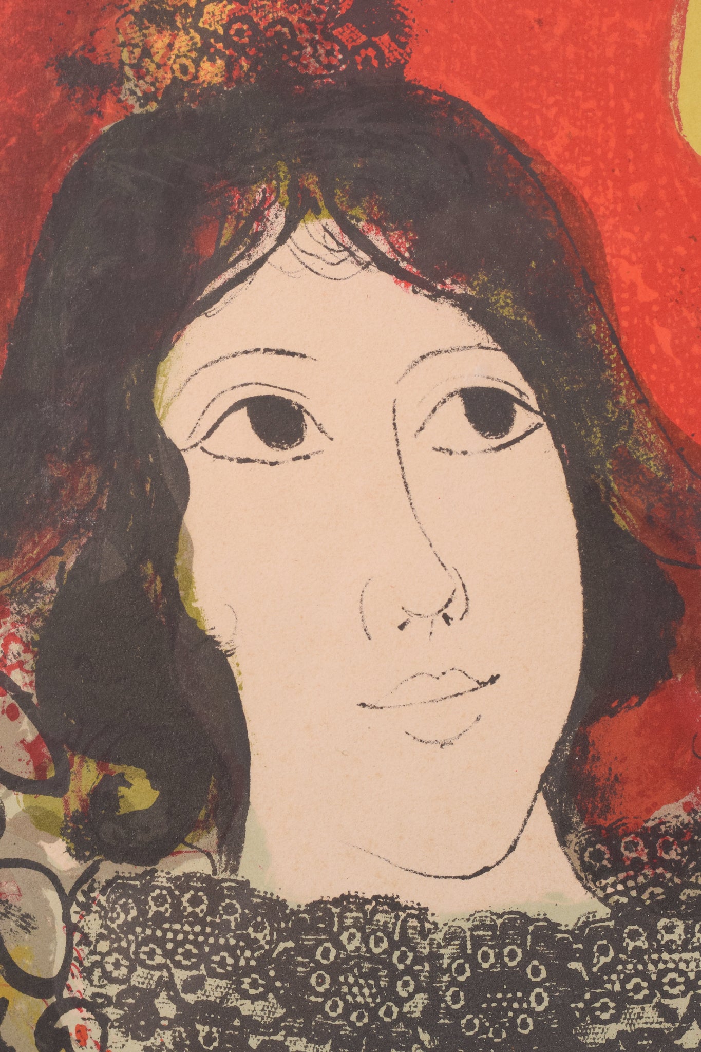Artwork by Agustín Ubeda, Lady with Fruit, Made of Silk-screen 