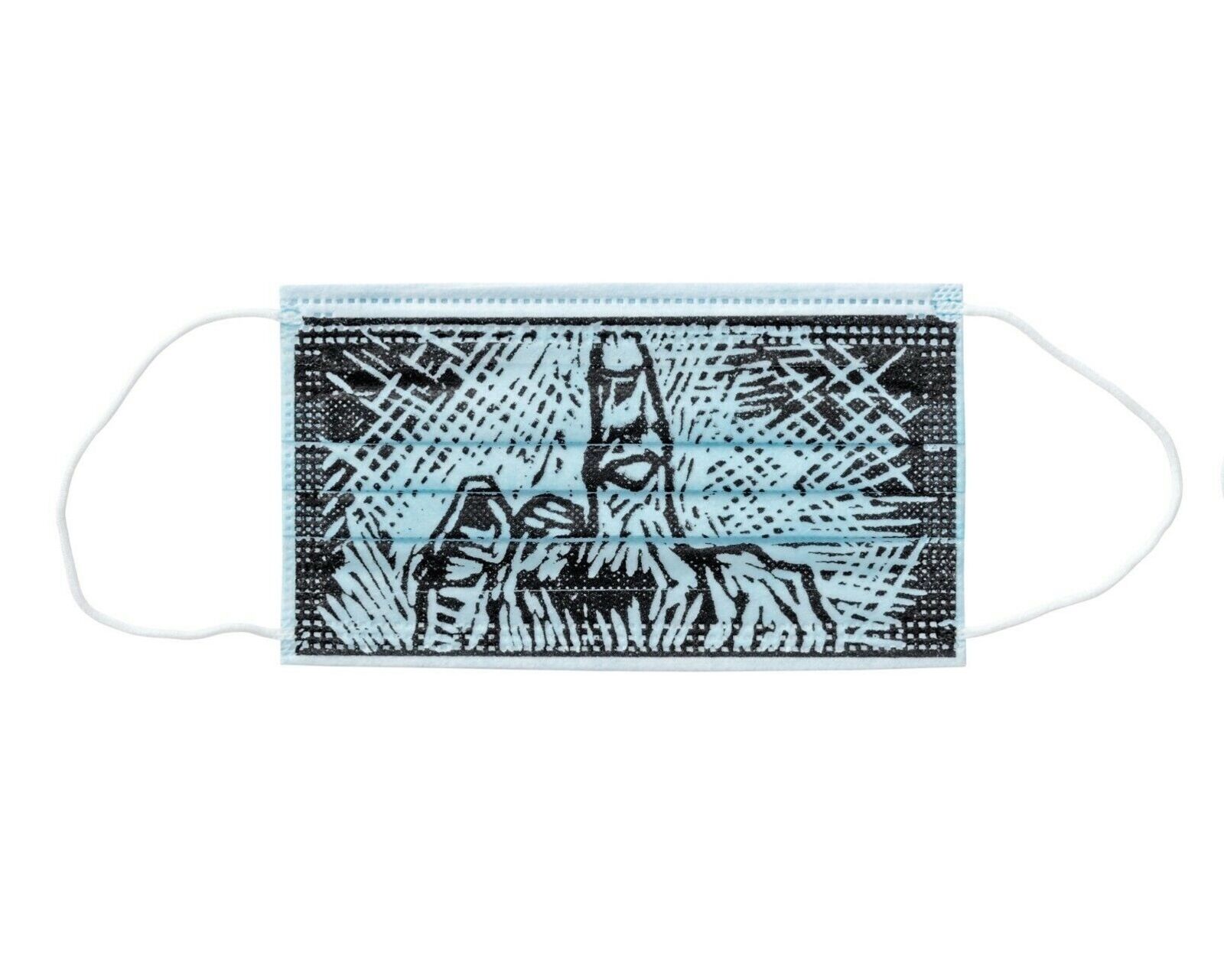 A black and white business card and envelope on a white surface.