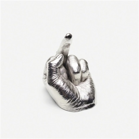 Artwork by Ai Weiwei, The Artist's Hand, Made of Electroplated rhodium on cast urethane resin 