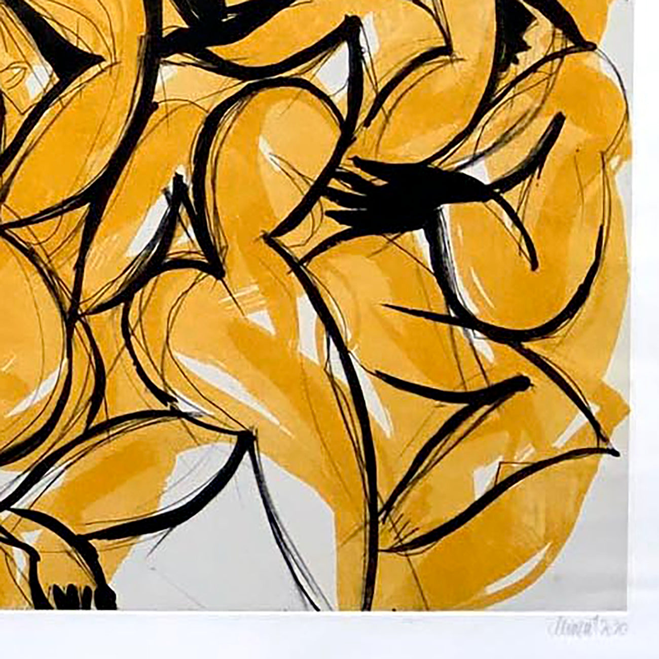 Artwork by Alain Clément, 20J1G-2020, Made of Aquatinte on BFK Rives paper 