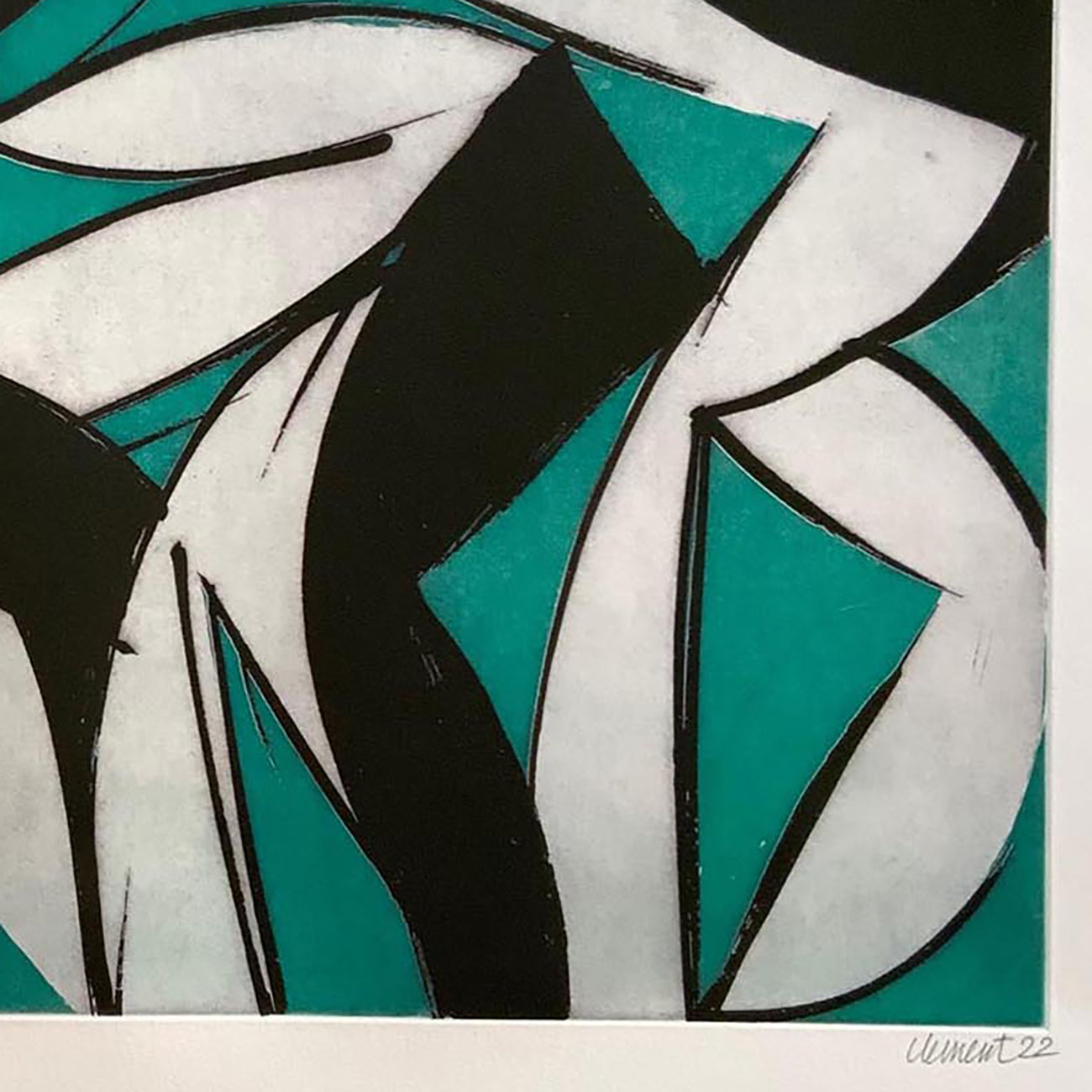 Artwork by Alain Clément, 21S1G-2021, Made of Aquatinte on BFK Rives paper 