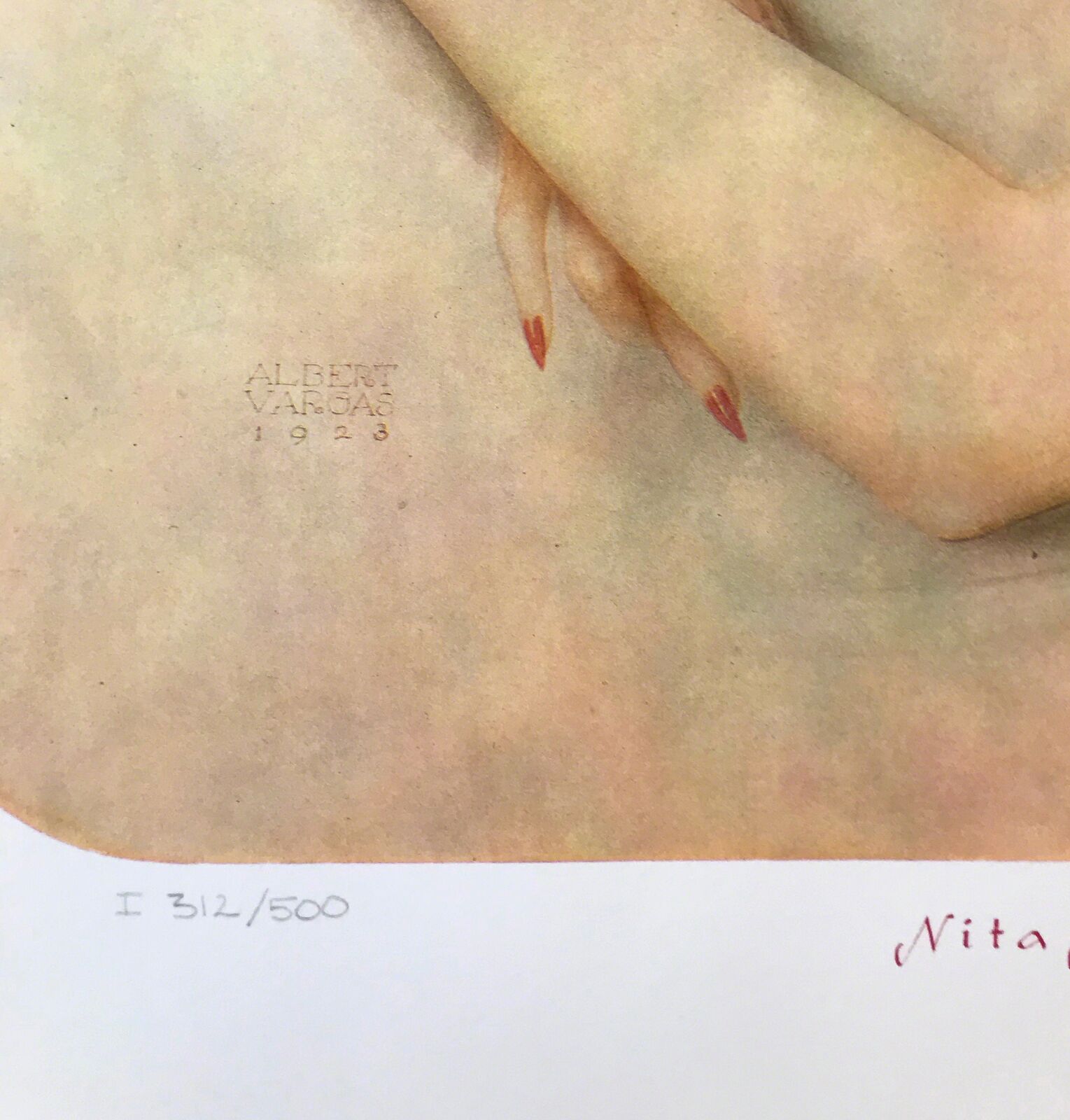 Artwork by Alberto Vargas, NITA NALDI, Made of Lithograph On Rives 