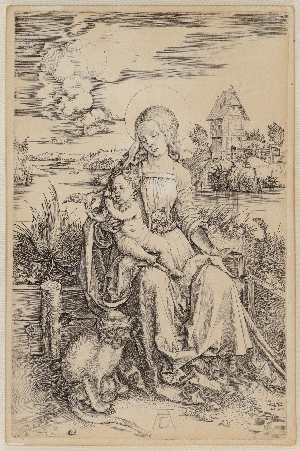 Madonna And Child With The Monkey by Albrecht Dürer, 1498