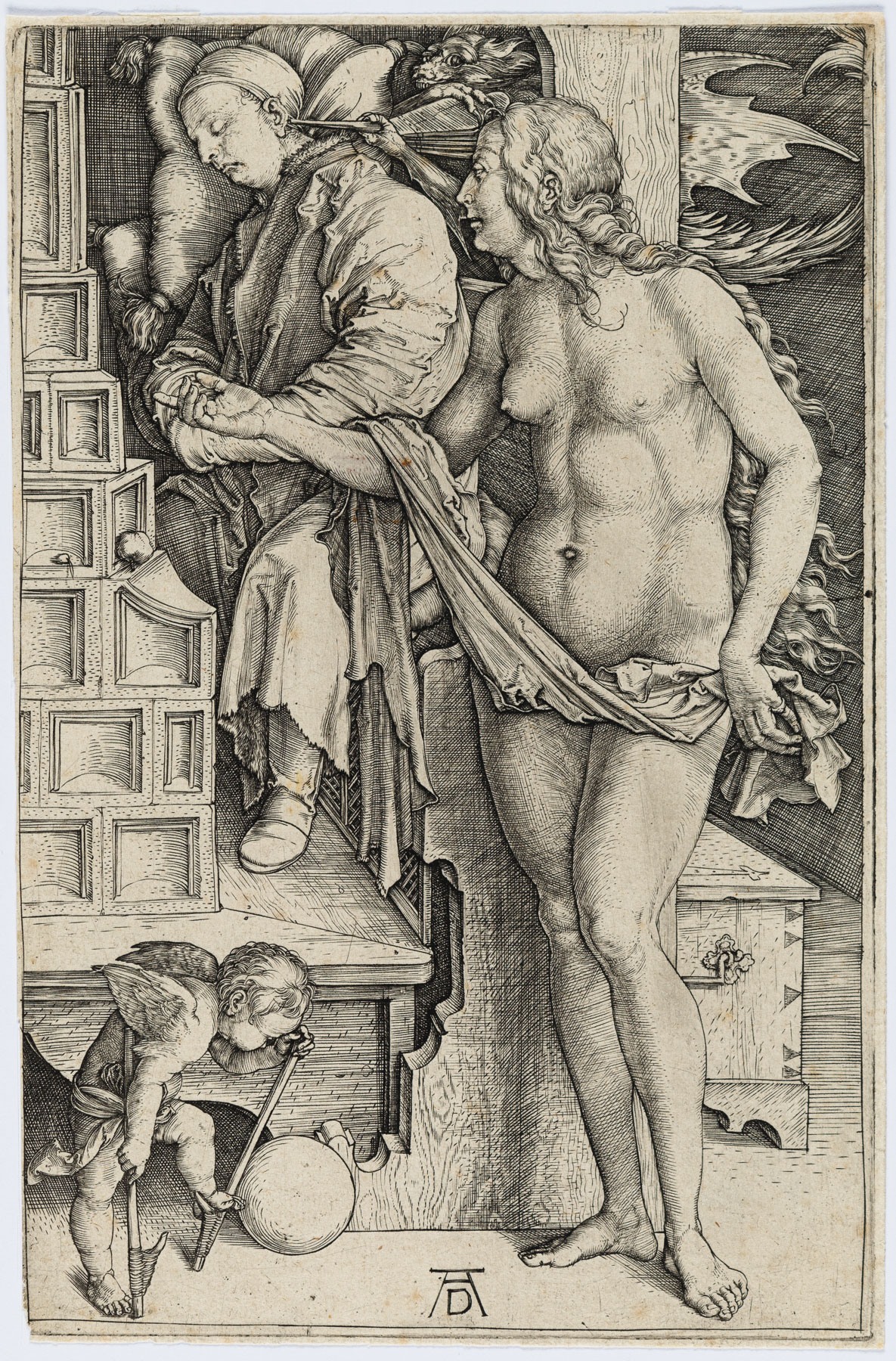 The Dream Of The Doctor (The Temptation Of The Idler) by Albrecht Dürer, 1498
