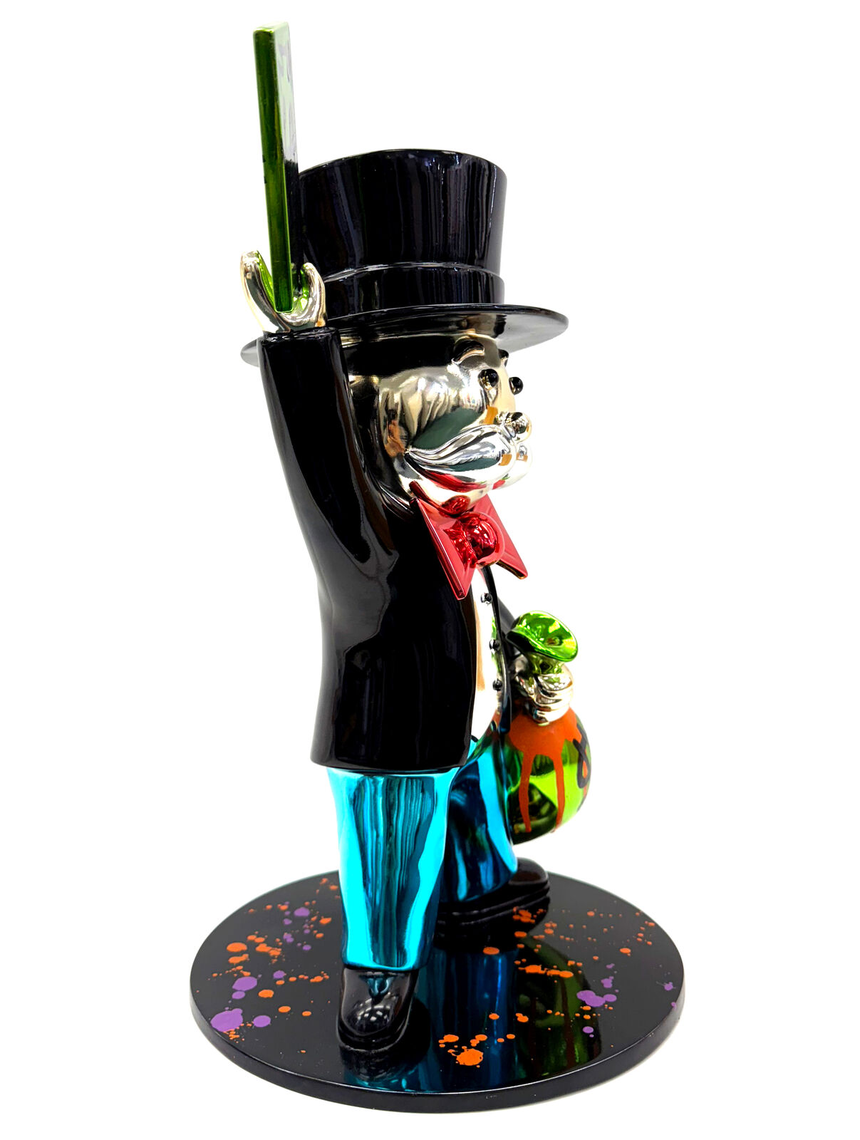 Artwork by Alec Monopoly, Monopoly Man , Made of Fiberglass sculpture with acrylic paint 