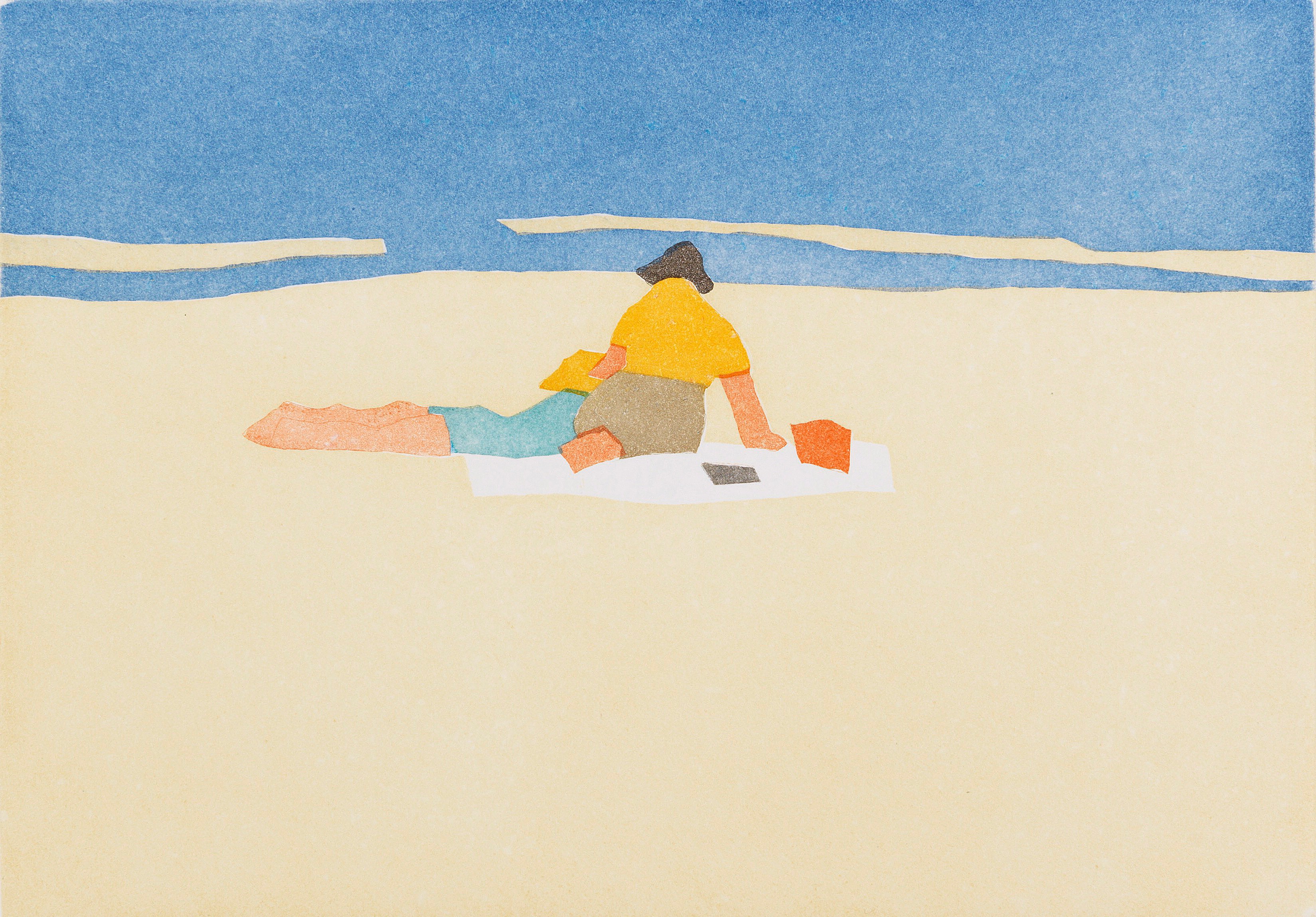 Figures on beach by Alex Katz, 2008