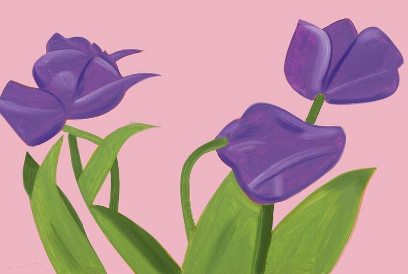 Artwork by Alex Katz, Purple Tulips 1 from Flowers Portfolio, Made of Archival pigment inks on Innova Etching Cotton Rag 315 gsm paper 