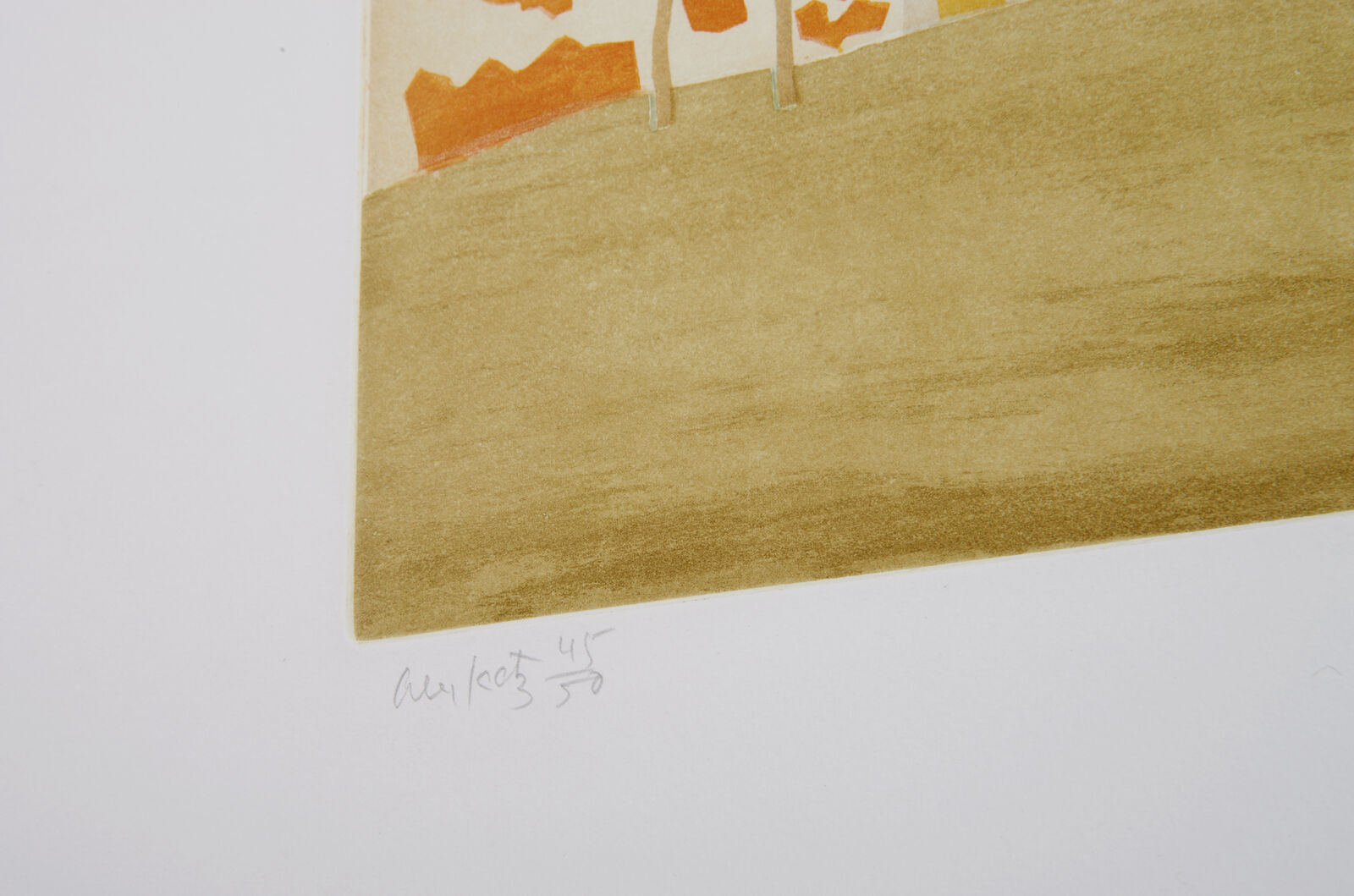 A painting of a house in the middle of a field.