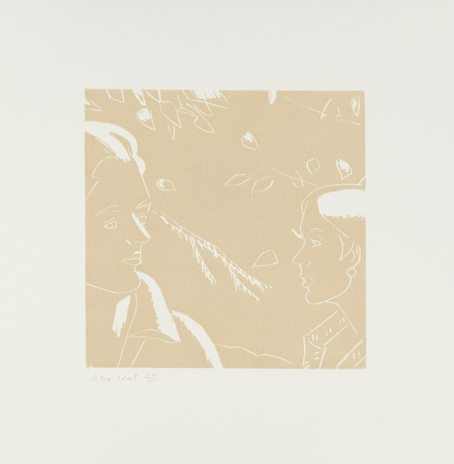 Rackstraw and Peggy (from a Tremor in the Morning) by Alex Katz, 1986