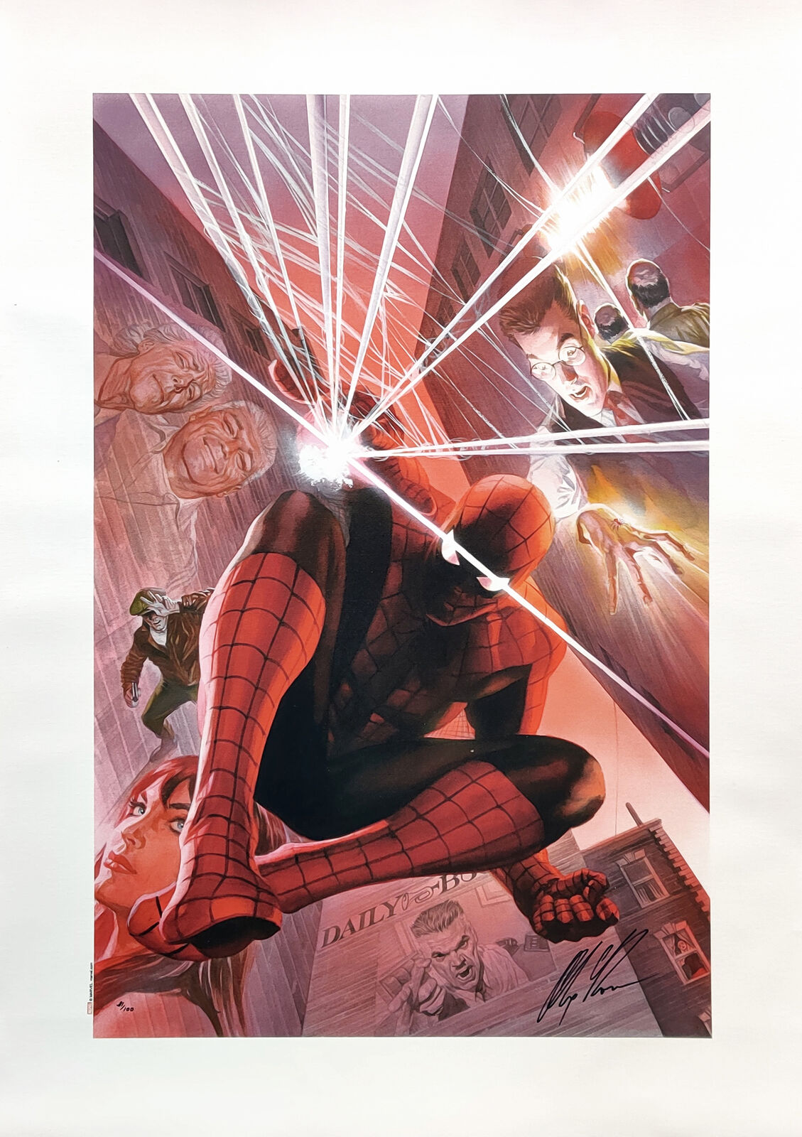 Artwork by Alex Ross, WITH GREAT POWER (MARVEL AVENGERS), Made of Giclee On Canvas 