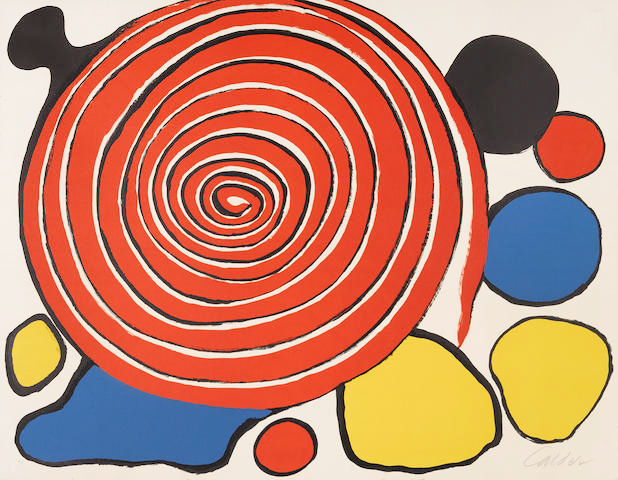 Untitled (Red Spiral) by Alexander Calder, circa 1970