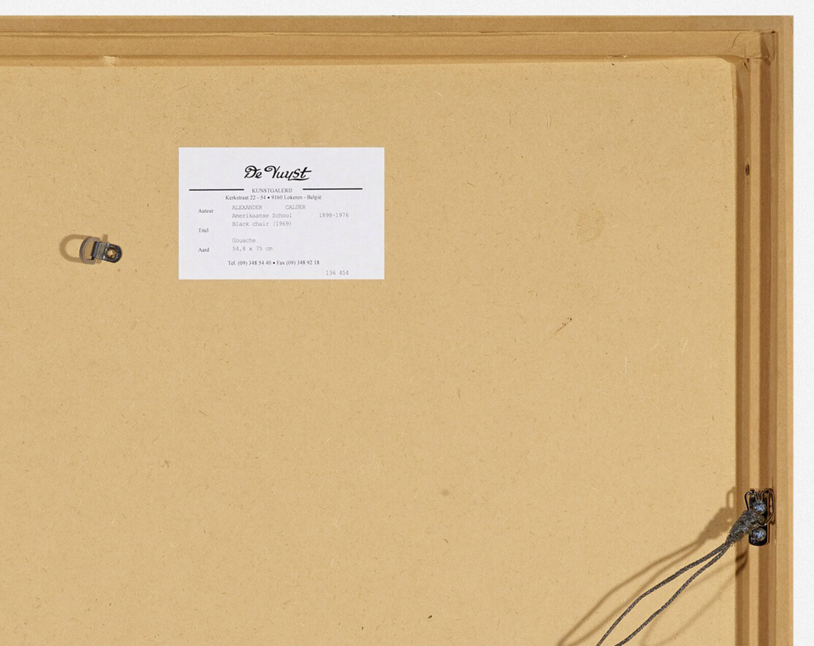 Artwork by Alexander Calder, Black Chair (Original Gouache), Made of Gouache On Paper 