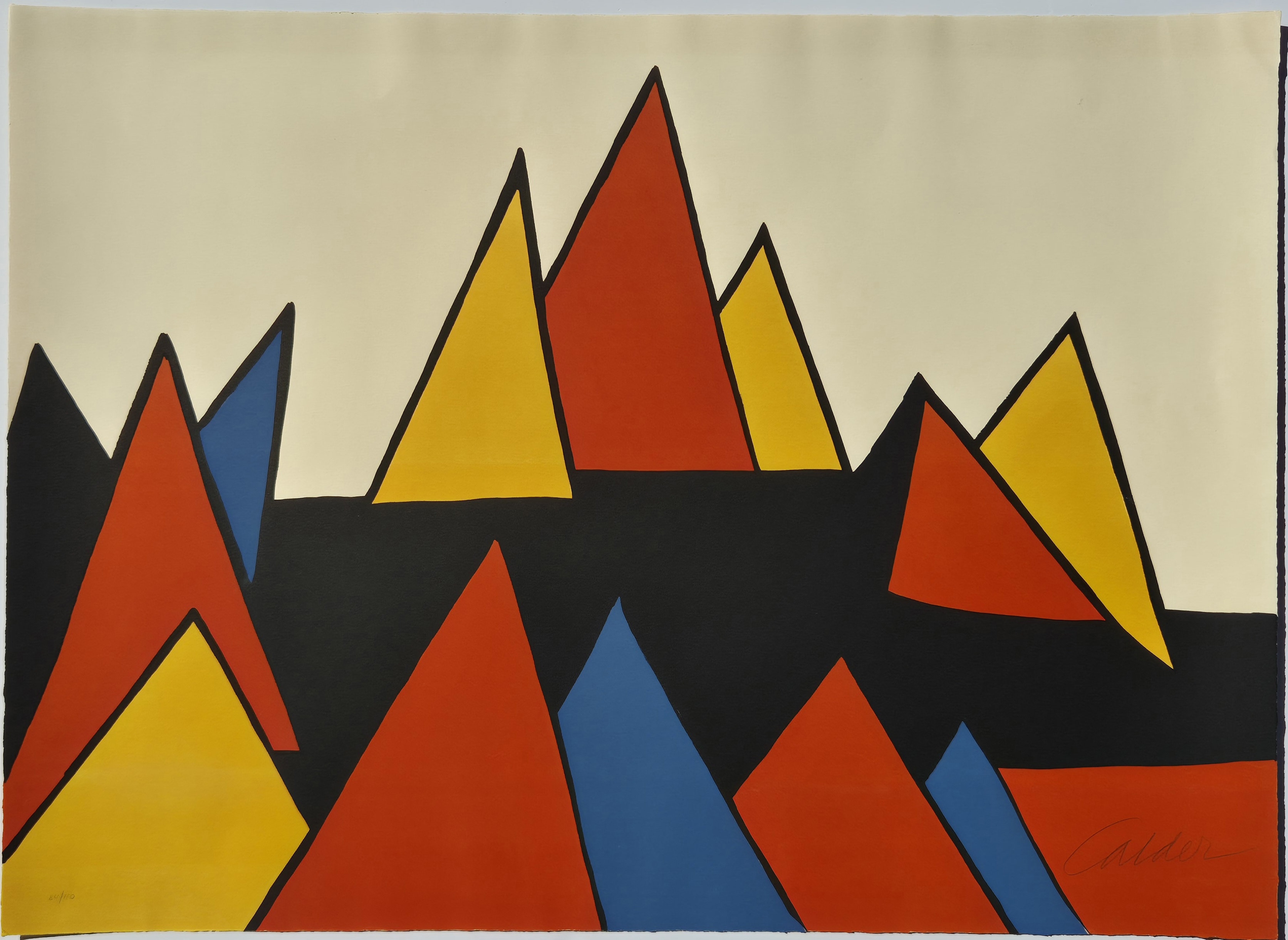 Horizontal Pyramides by Alexander Calder, 1974