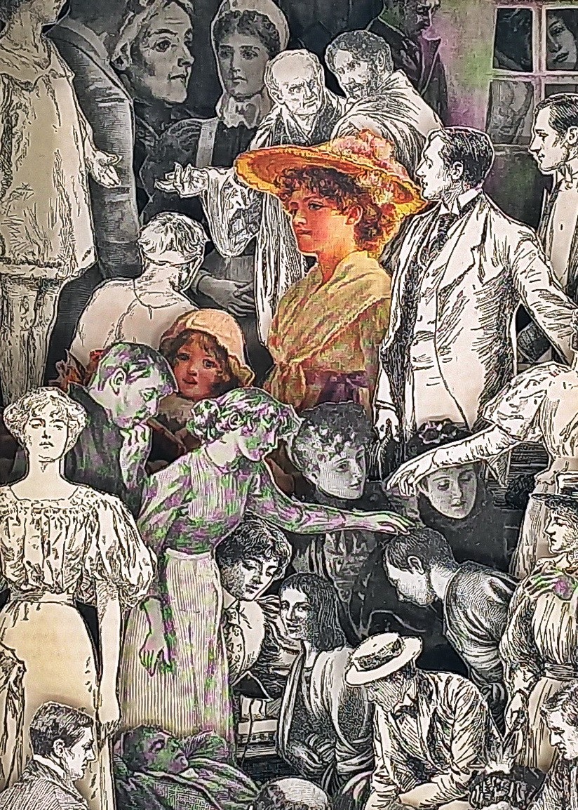 A brown book with a black and gold cover.