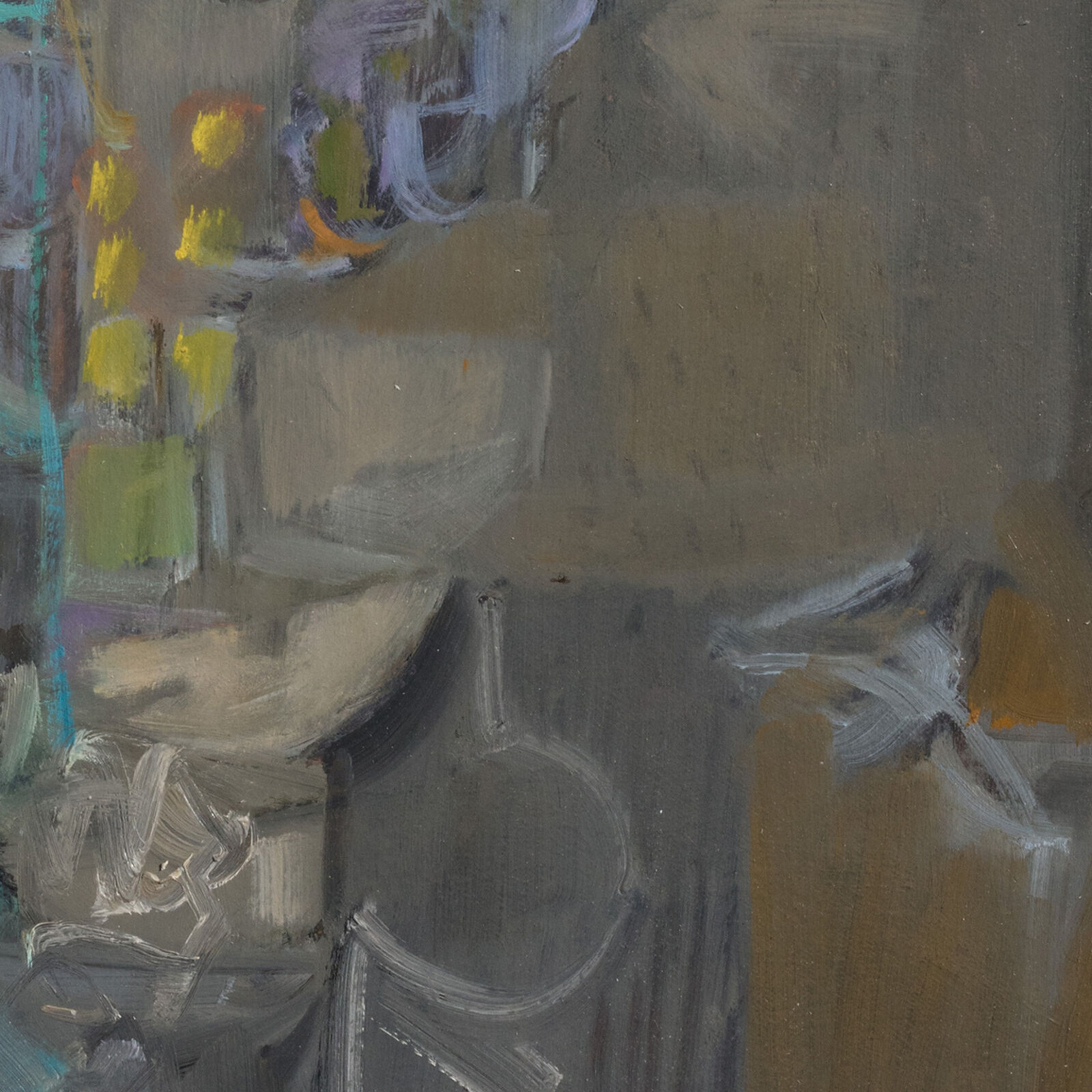 Artwork by Alfredo Aya, Florero Nocturno, Made of Oil on Canvas 