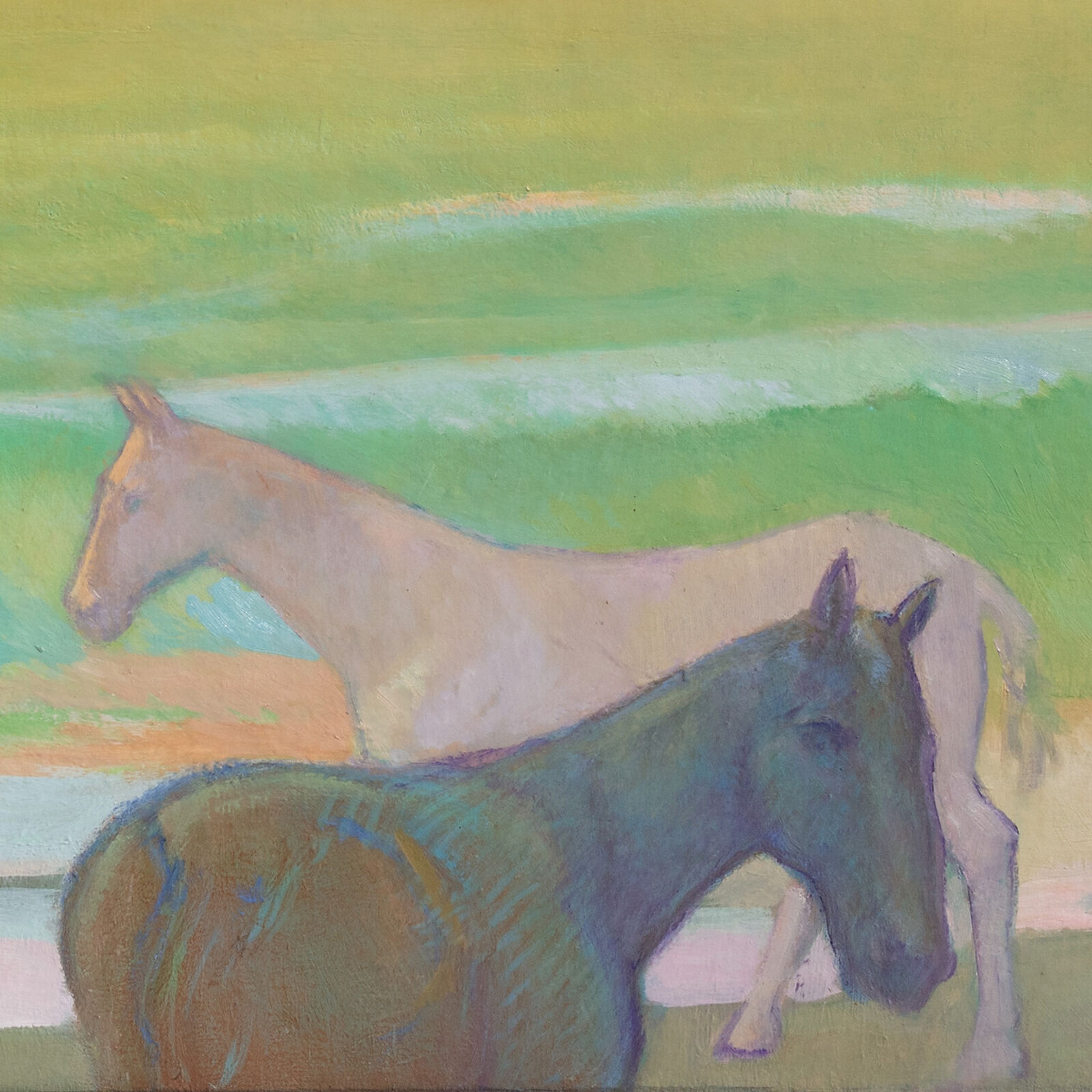 Artwork by Alfredo Aya, Paseo por la Playa, Made of Oil on Canvas 