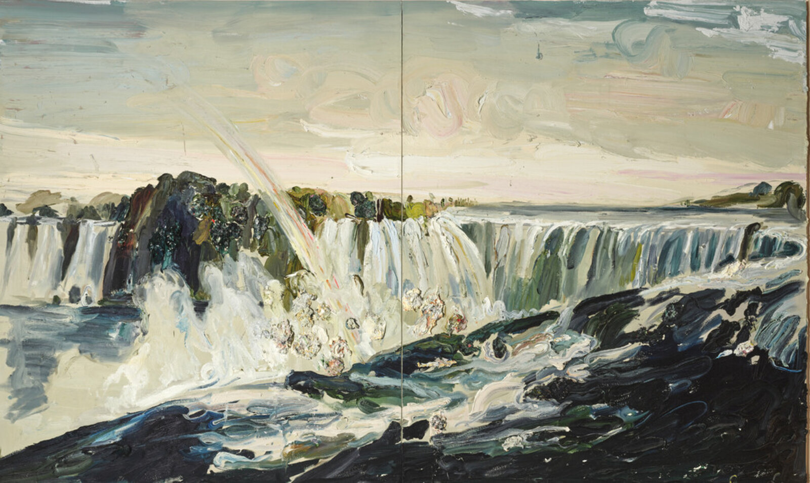 Niagara Falls No. 5 (Currier & Ives) by Allison Schulnik, 2008