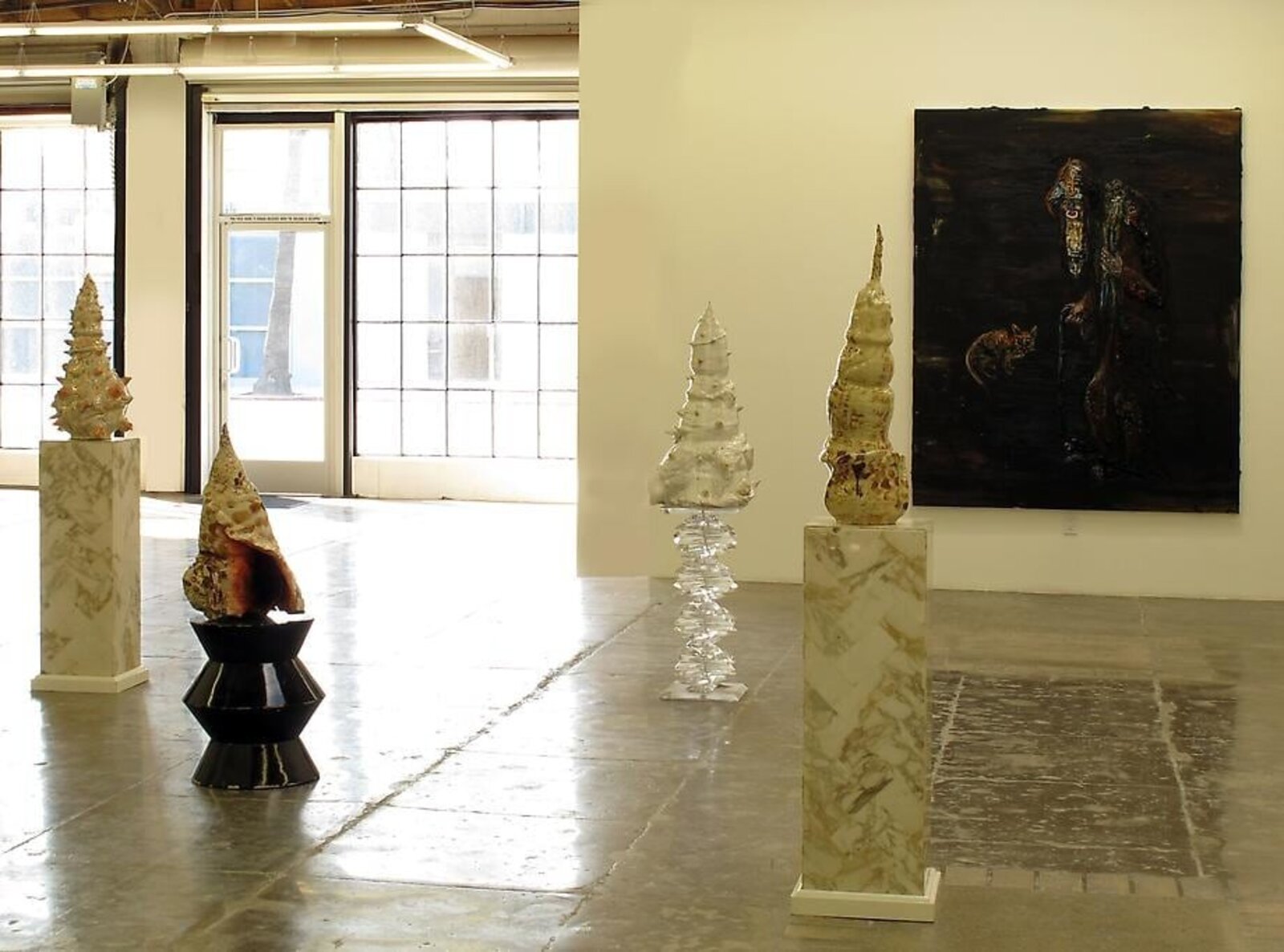 Artwork by Allison Schulnik, Sailor With Mother Cat, Made of Oil on linen 