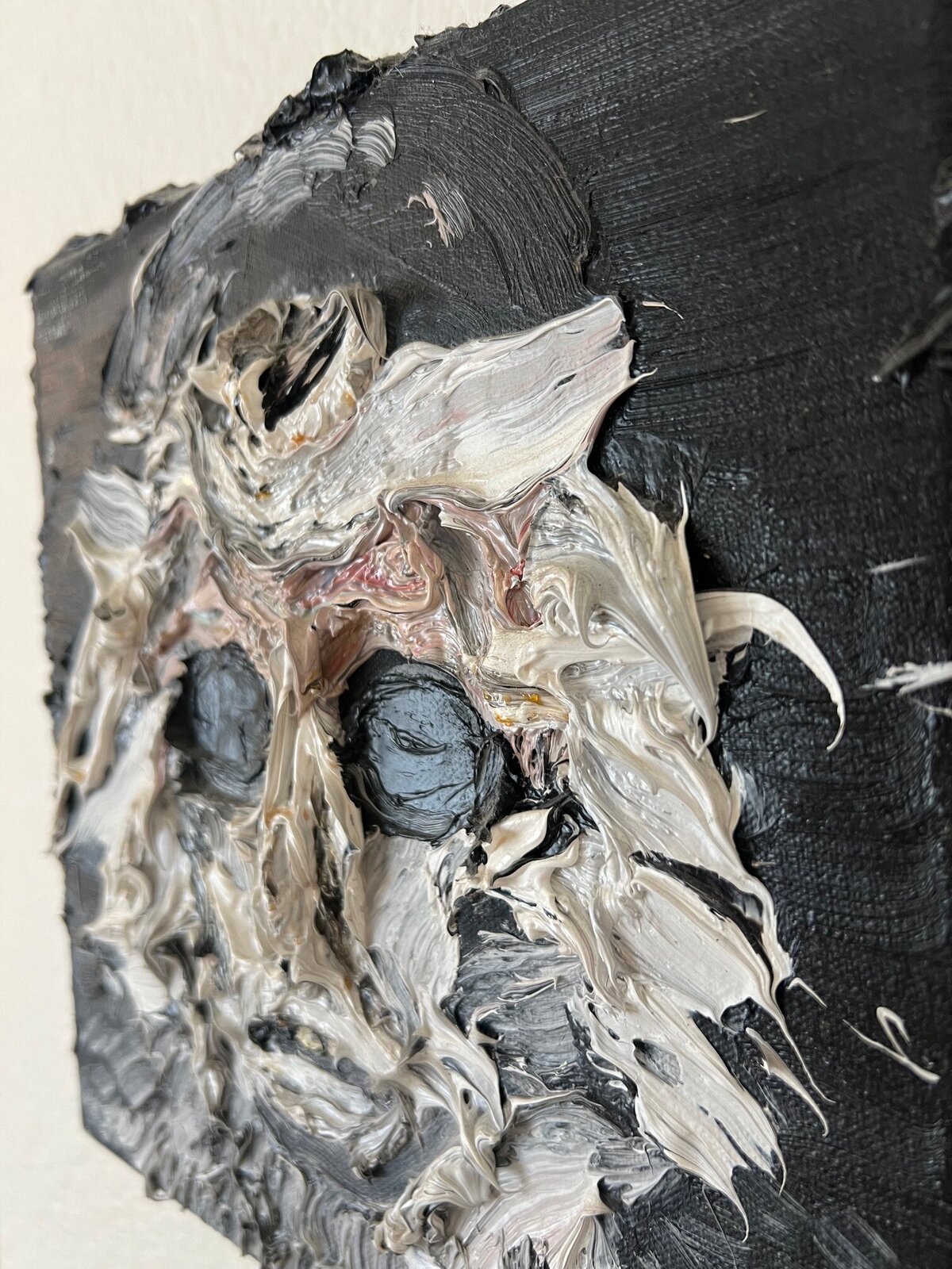 Artwork by Allison Schulnik, Untitled (Oscar), Made of Oil on canvas over panel 