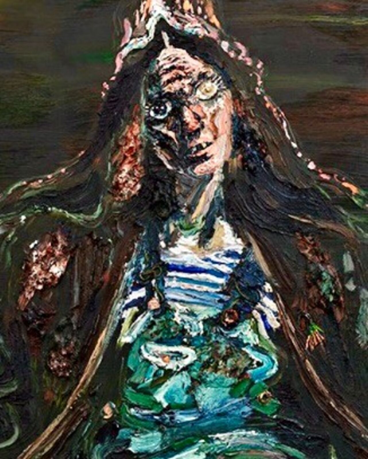 Artwork by Allison Schulnik, Lady, Made of Oil on canvas 
