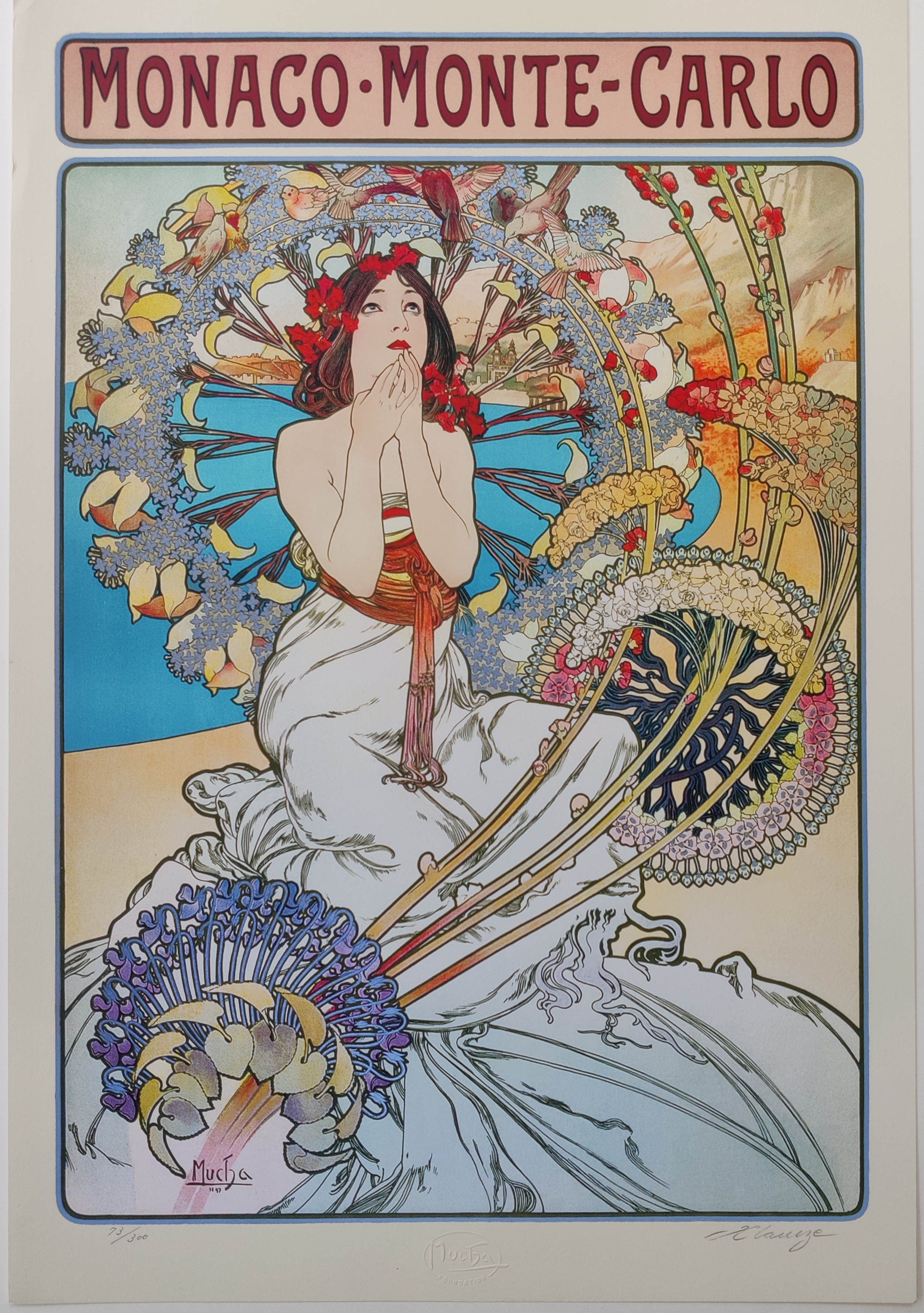 Poster for 'Monaco - Monte Carlo' by Alphonse Mucha